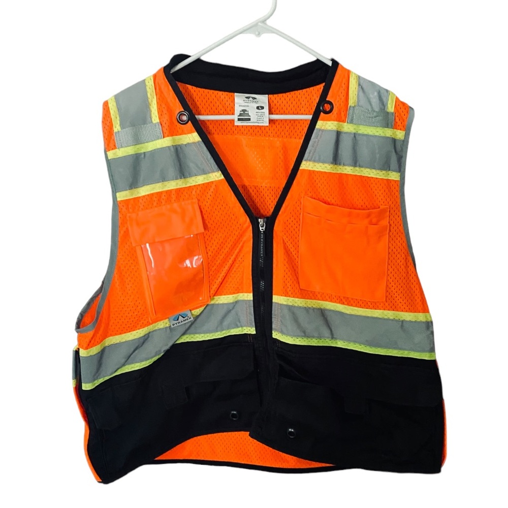 Pyramex Safety RVZ44B Series Type R Class 2 Two-Tone Black Bottom Safety Vest